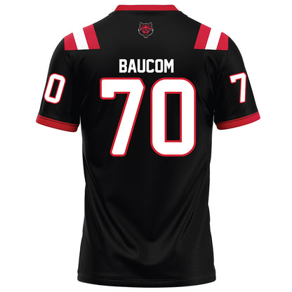Arkansas State - NCAA Football : Royce Baucom - Black Football Jersey