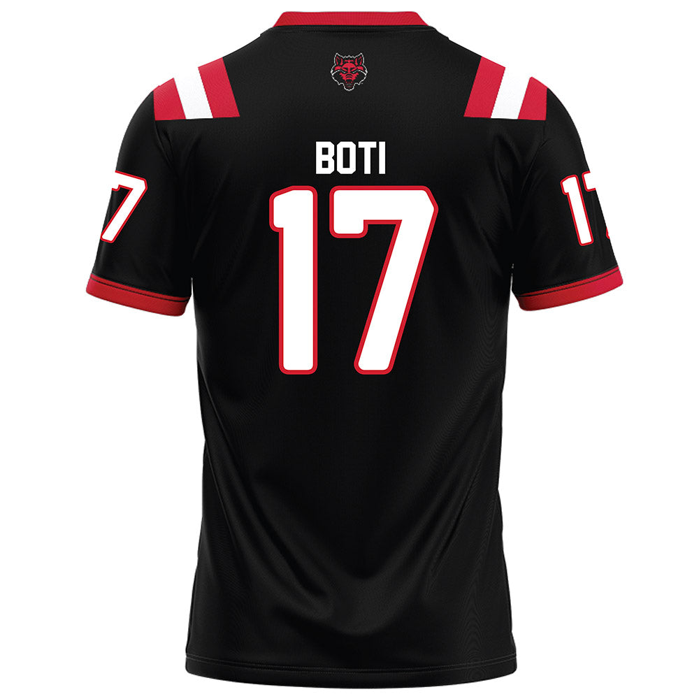 Arkansas State - NCAA Football : Christopher Boti - Black Football Jersey-1