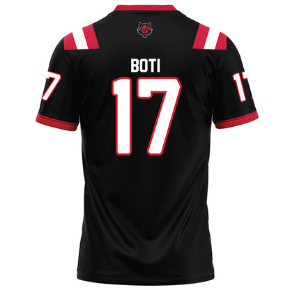 Arkansas State - NCAA Football : Christopher Boti - Black Football Jersey-1