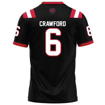 Arkansas State - NCAA Football : Ethan Crawford - Black Football Jersey-1