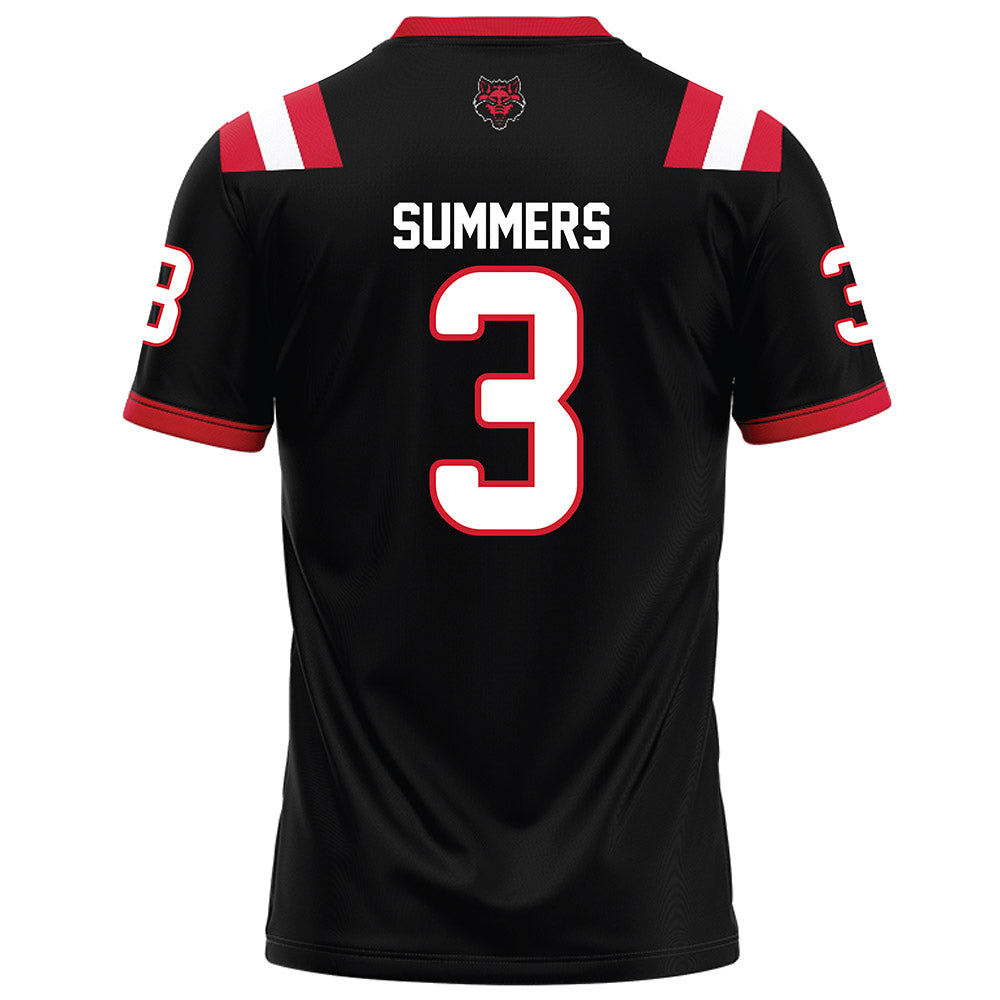 Arkansas State - NCAA Football : Hunter Summers - Black Football Jersey