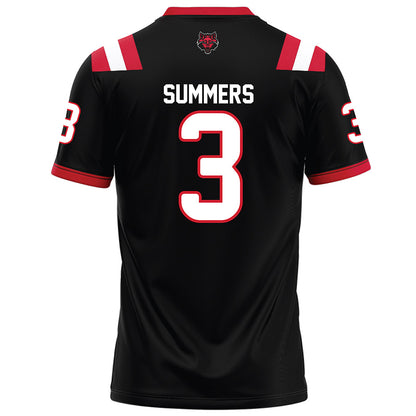 Arkansas State - NCAA Football : Hunter Summers - Black Football Jersey