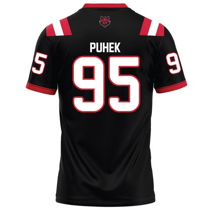 Arkansas State - NCAA Football : Thomas Puhek - Black Football Jersey