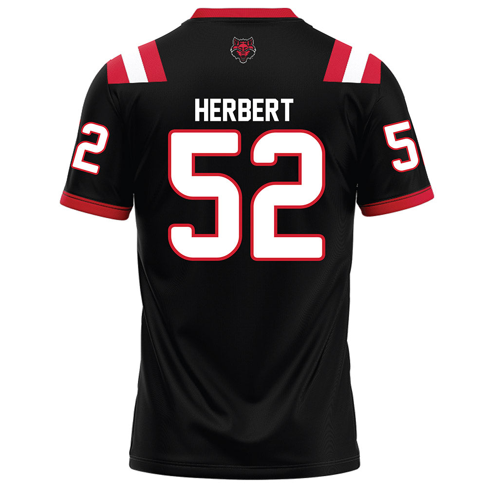 Arkansas State - NCAA Football : Gideon Herbert - Black Football Jersey-1