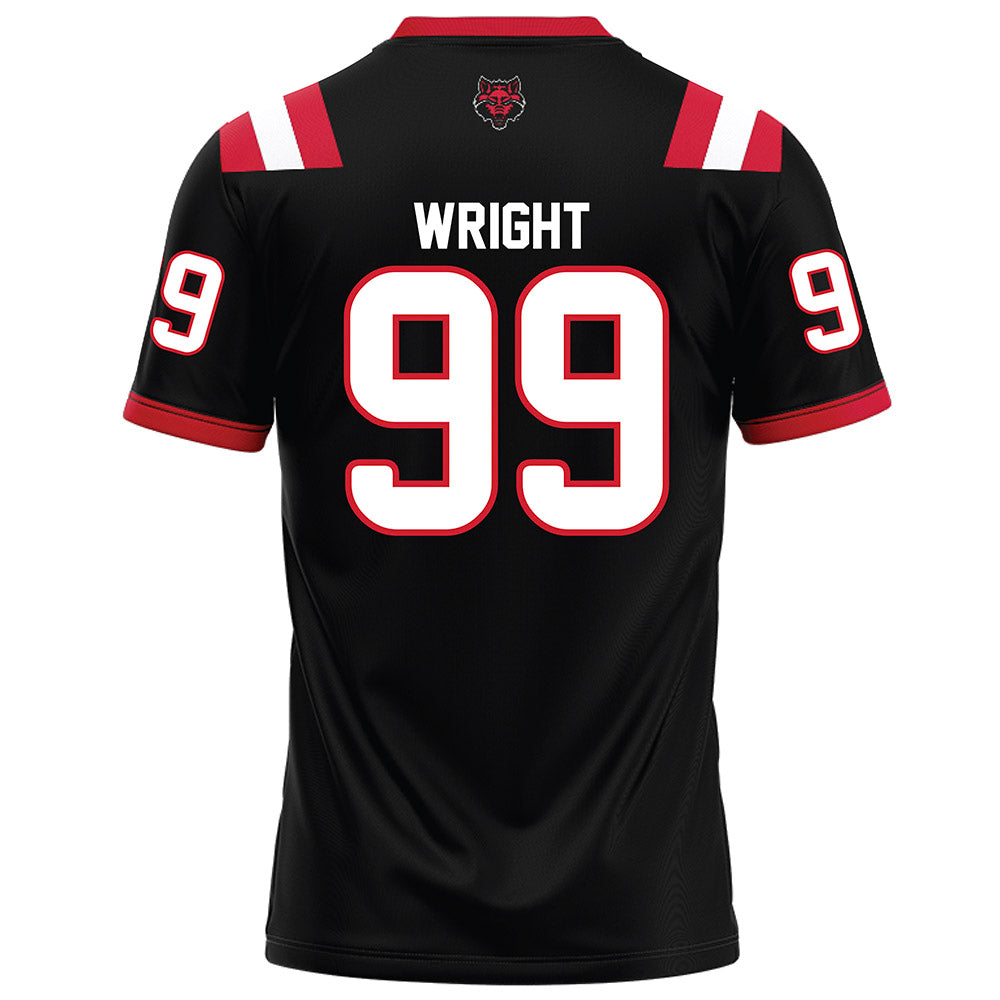 Arkansas State - NCAA Football : Quincy Wright - Black Football Jersey-1