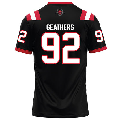 Arkansas State - NCAA Football : Thurman Geathers - Black Football Jersey