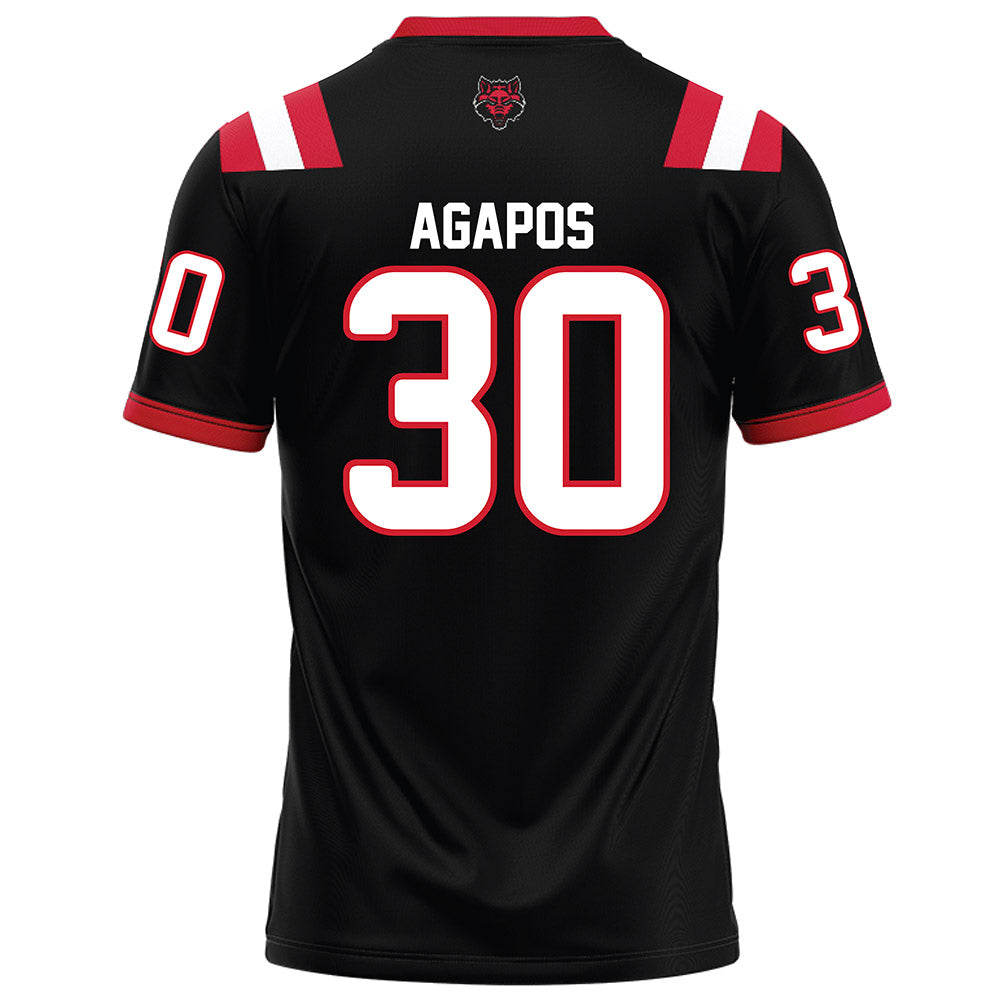 Arkansas State - NCAA Football : Andrew Agapos - Black Football Jersey