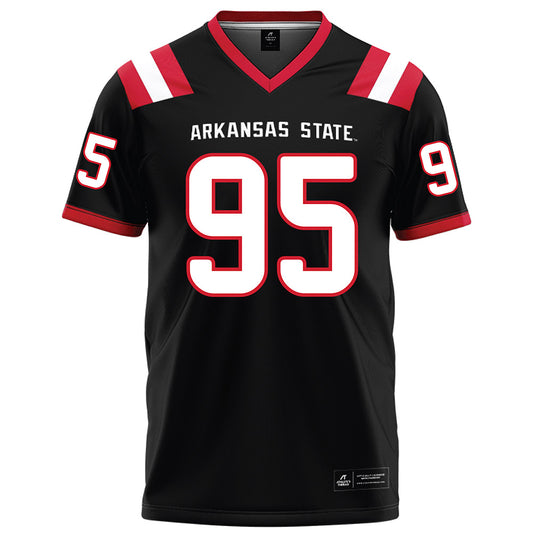 Arkansas State - NCAA Football : Jakwon Mcginney - Black Football Jersey-0