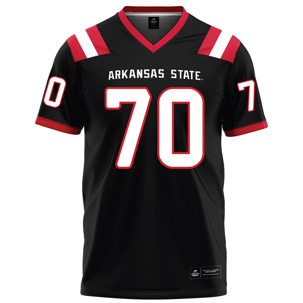 Arkansas State - NCAA Football : Royce Baucom - Black Football Jersey