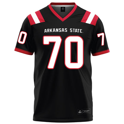 Arkansas State - NCAA Football : Royce Baucom - Black Football Jersey