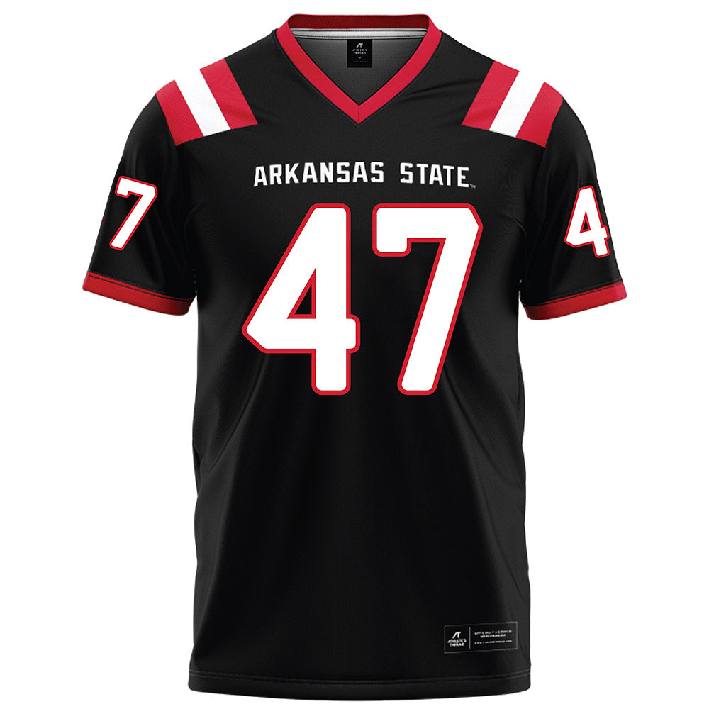 Arkansas State - NCAA Football : Lucas Banks - Black Football Jersey