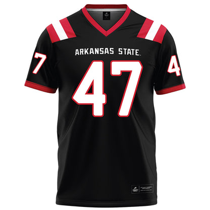 Arkansas State - NCAA Football : Lucas Banks - Black Football Jersey