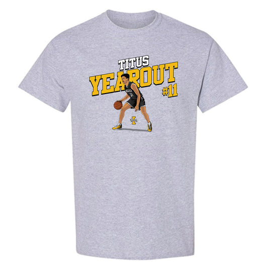Idaho - NCAA Men's Basketball : Titus Yearout - Caricature T-Shirt-0