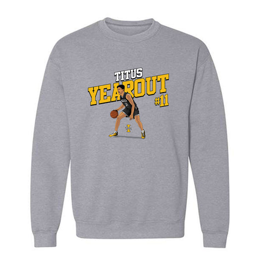 Idaho - NCAA Men's Basketball : Titus Yearout - Caricature Crewneck Sweatshirt-0