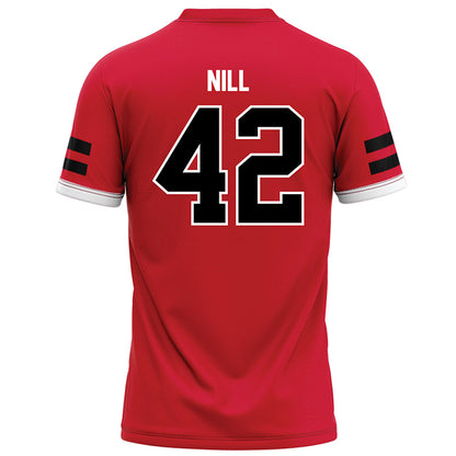 Arkansas State - NCAA Football : Kyle Nill - Red Football Jersey-1