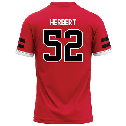 Arkansas State - NCAA Football : Gideon Herbert - Red Football Jersey-1