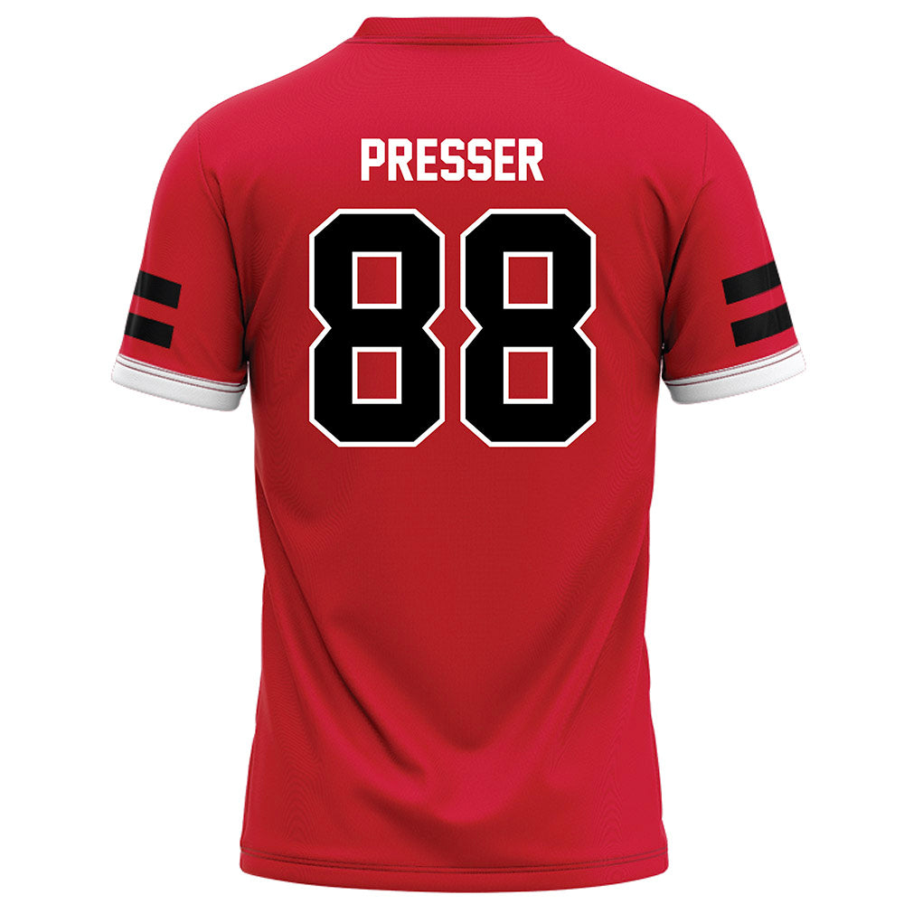 Arkansas State - NCAA Football : Calen Presser - Red Football Jersey-1