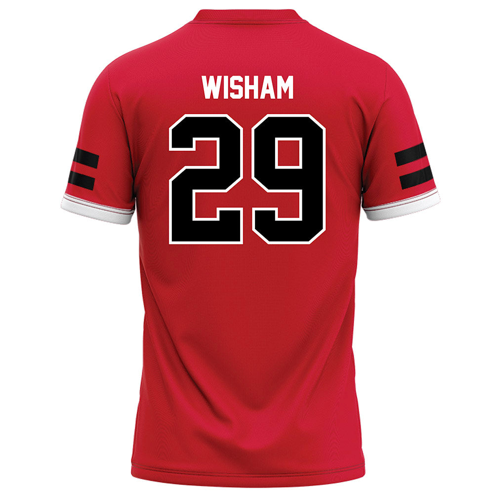 Arkansas State - NCAA Football : Luke Wisham - Red Football Jersey-1