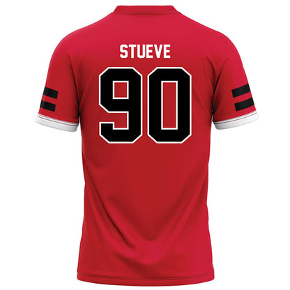 Arkansas State - NCAA Football : Lincoln Stueve - Red Football Jersey-1