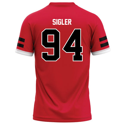 Arkansas State - NCAA Football : Cody Sigler - Red Football Jersey-1