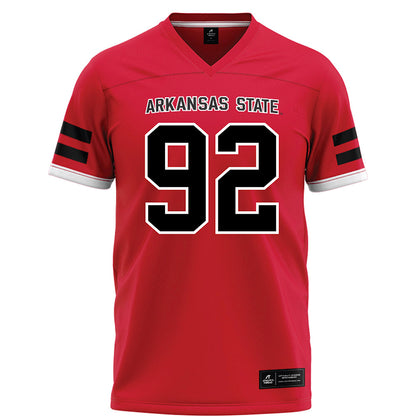 Arkansas State - NCAA Football : Obi Udom - Red Football Jersey