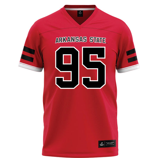 Arkansas State - NCAA Football : Jakwon Mcginney - Red Football Jersey-0