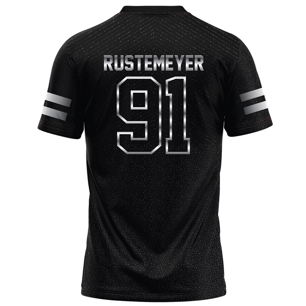 Arkansas State - NCAA Football : Ashtin Rustemeyer - Melange Black Football Jersey