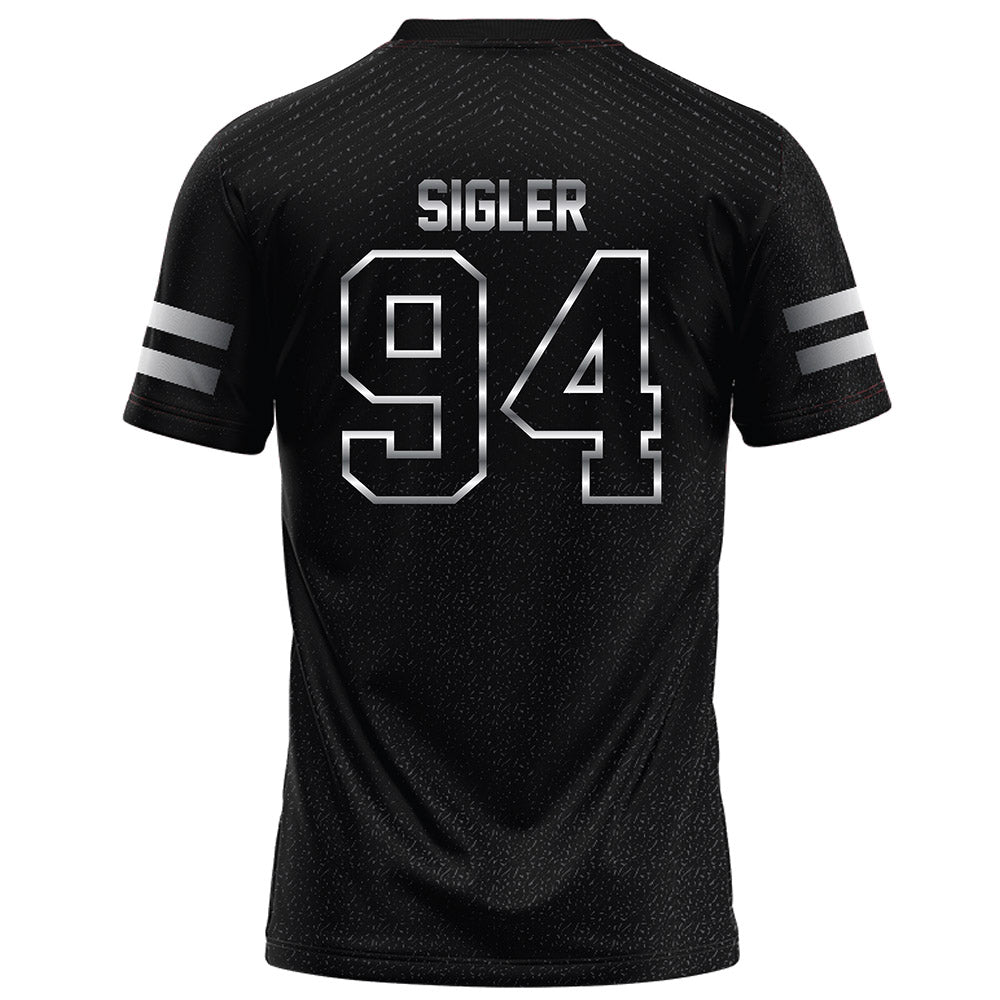 Arkansas State - NCAA Football : Cody Sigler - Melange Black Football Jersey-1