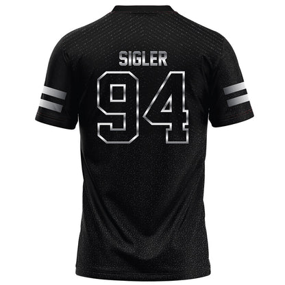 Arkansas State - NCAA Football : Cody Sigler - Melange Black Football Jersey-1