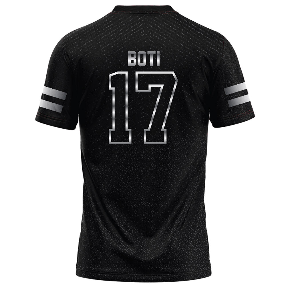 Arkansas State - NCAA Football : Christopher Boti - Melange Black Football Jersey-1