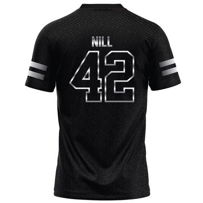 Arkansas State - NCAA Football : Kyle Nill - Melange Black Football Jersey-1
