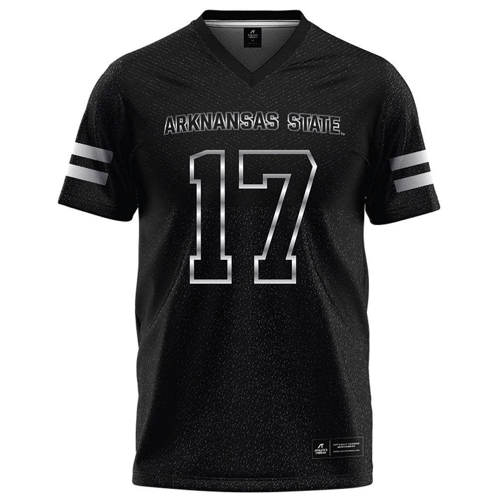 Arkansas State - NCAA Football : Christopher Boti - Melange Black Football Jersey-0