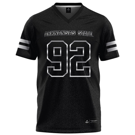 Arkansas State - NCAA Football : Obi Udom - Melange Black Football Jersey