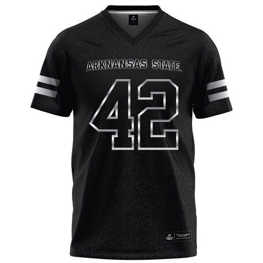 Arkansas State - NCAA Football : Kyle Nill - Melange Black Football Jersey-0