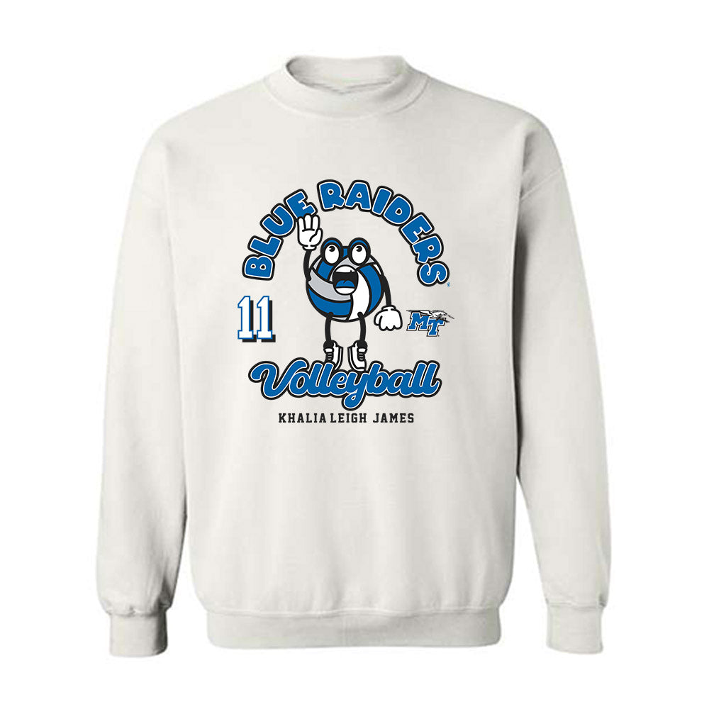 MTSU - NCAA Women's Volleyball : Khalia-Leigh James - Fashion Shersey Crewneck Sweatshirt-0