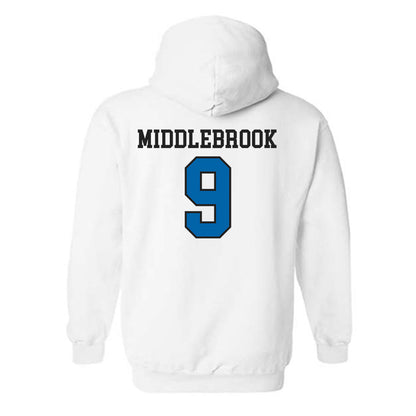 MTSU - NCAA Football : Jekail Middlebrook - Classic Shersey Hooded Sweatshirt-1