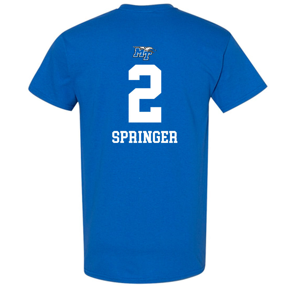 MTSU - NCAA Women's Volleyball : Brooke Springer - Replica Shersey T-Shirt