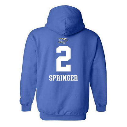 MTSU - NCAA Women's Volleyball : Brooke Springer - Replica Shersey Hooded Sweatshirt