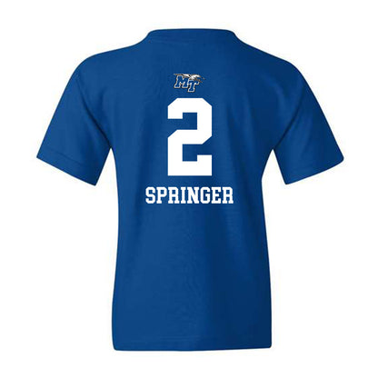 MTSU - NCAA Women's Volleyball : Brooke Springer - Replica Shersey Youth T-Shirt