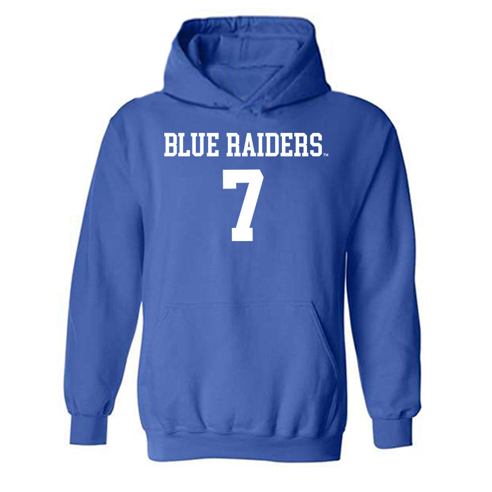 MTSU - NCAA Women's Volleyball : Alivia Bronner - Replica Shersey Hooded Sweatshirt