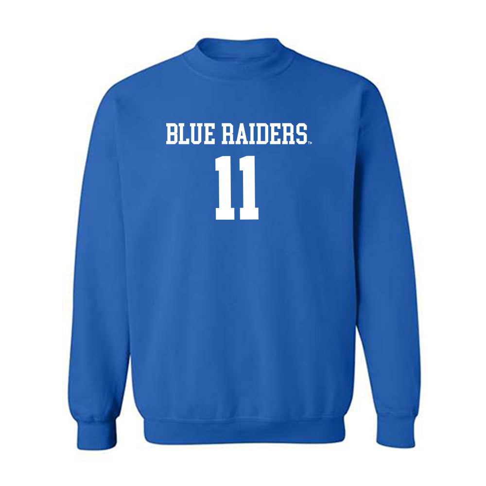 MTSU - NCAA Women's Volleyball : Khalia-Leigh James - Replica Shersey Crewneck Sweatshirt-0