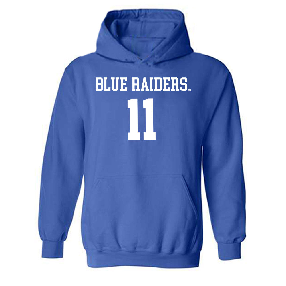 MTSU - NCAA Women's Volleyball : Khalia-Leigh James - Replica Shersey Hooded Sweatshirt-0