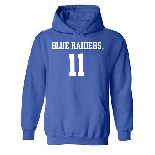 MTSU - NCAA Women's Volleyball : Khalia-Leigh James - Replica Shersey Hooded Sweatshirt-0