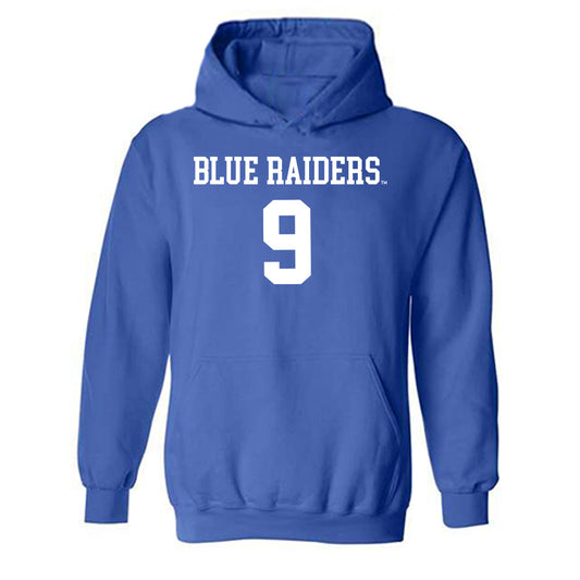 MTSU - NCAA Women's Volleyball : Ellie Watts - Replica Shersey Hooded Sweatshirt-0