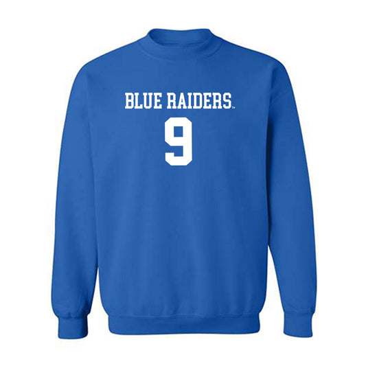 MTSU - NCAA Women's Volleyball : Ellie Watts - Replica Shersey Crewneck Sweatshirt-0