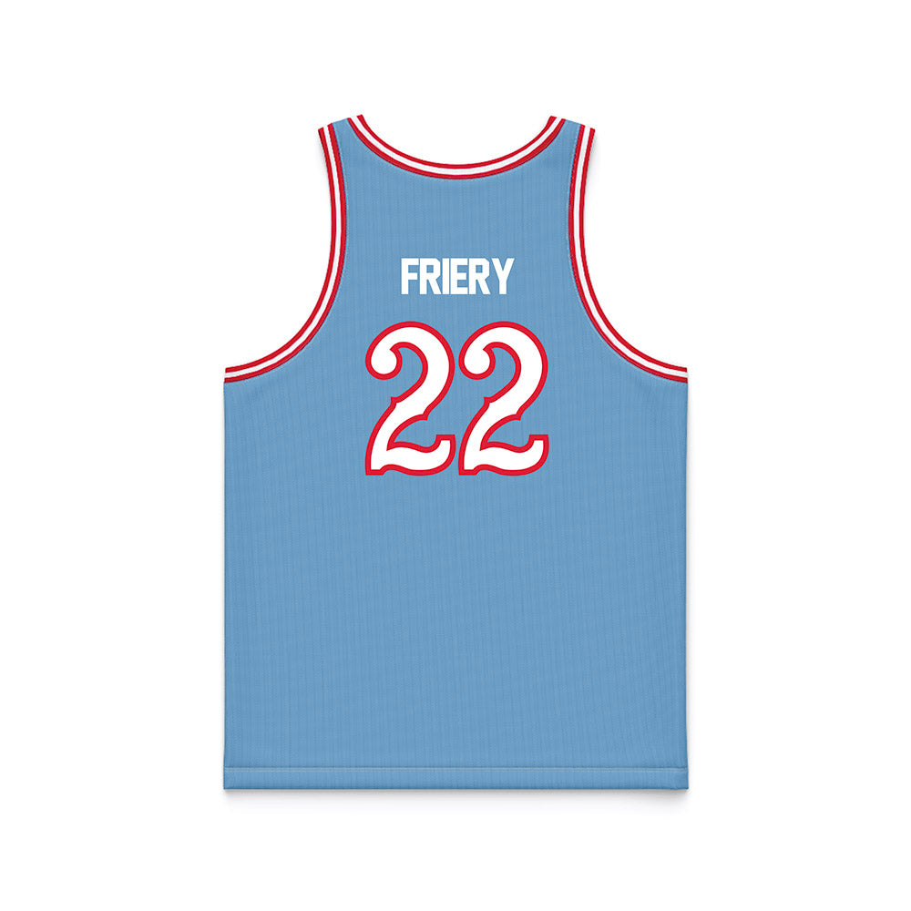 Dayton - NCAA Men's Basketball : Damon Friery - Blue Basketball Jersey-1