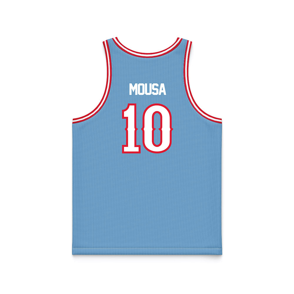 Dayton - NCAA Men's Basketball : Hamad Mousa - Blue Basketball Jersey-3