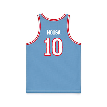 Dayton - NCAA Men's Basketball : Hamad Mousa - Blue Basketball Jersey-3