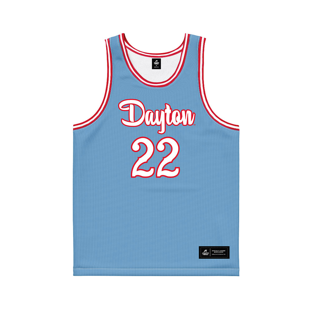 Dayton - NCAA Men's Basketball : Damon Friery - Blue Basketball Jersey-0