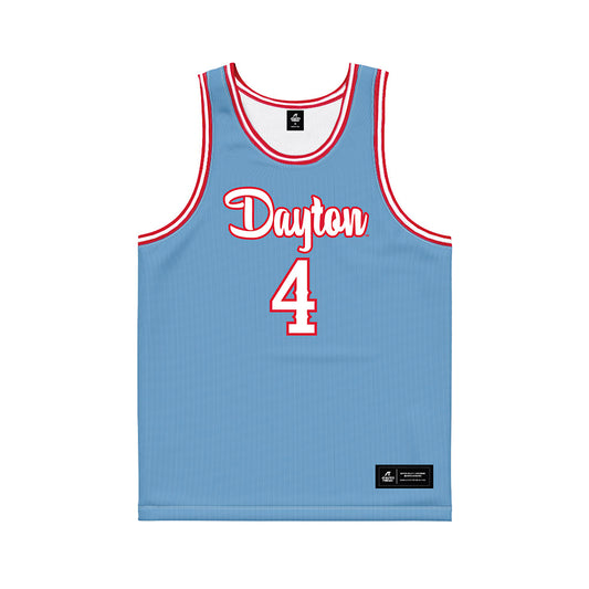 Dayton - NCAA Men's Basketball : Jordan Derkack - Blue Basketball Jersey-0